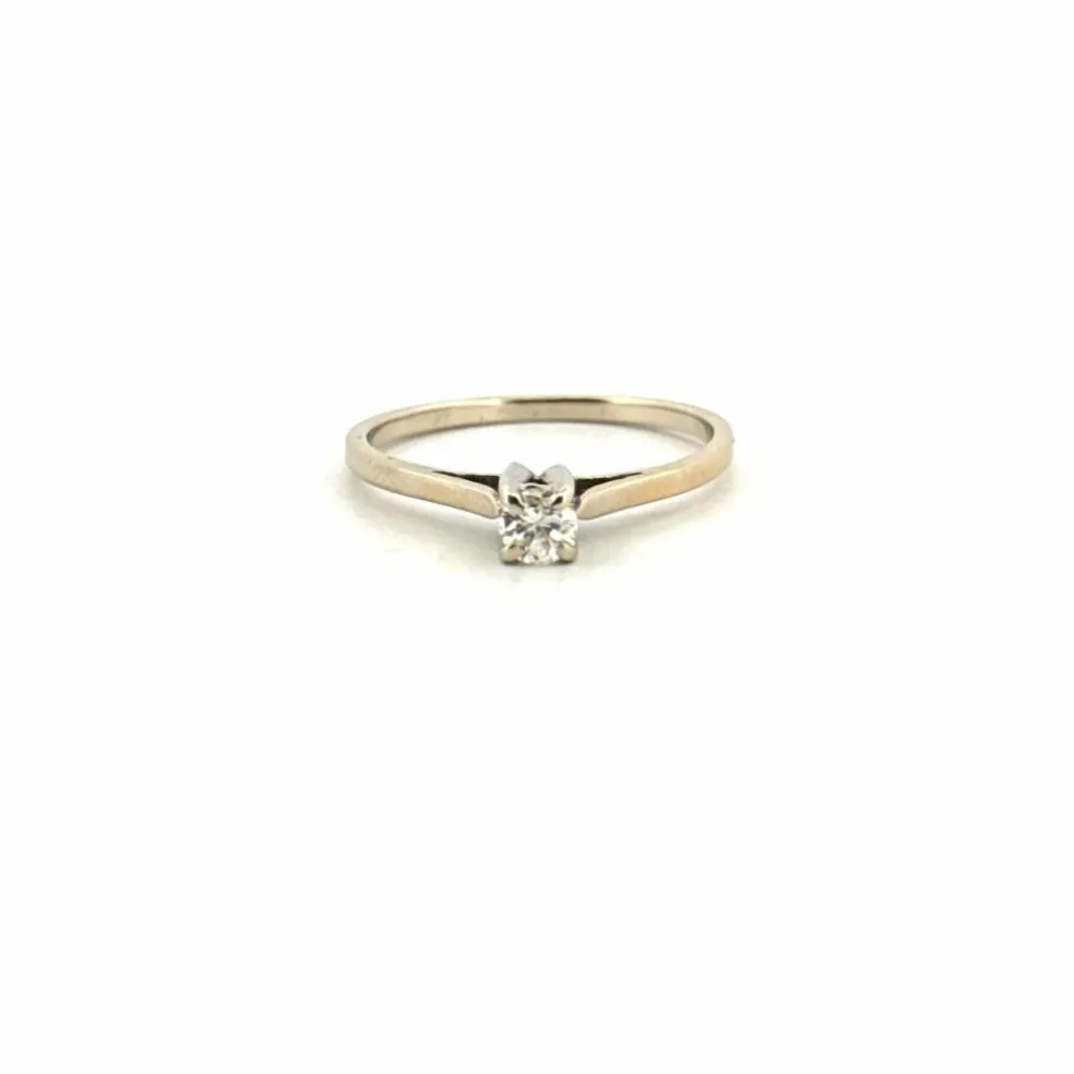 Solitaire Or Blanc 18k & Diamant