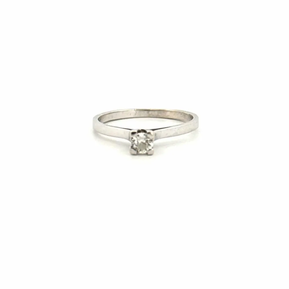 Solitaire Or Blanc 18k & Diamant