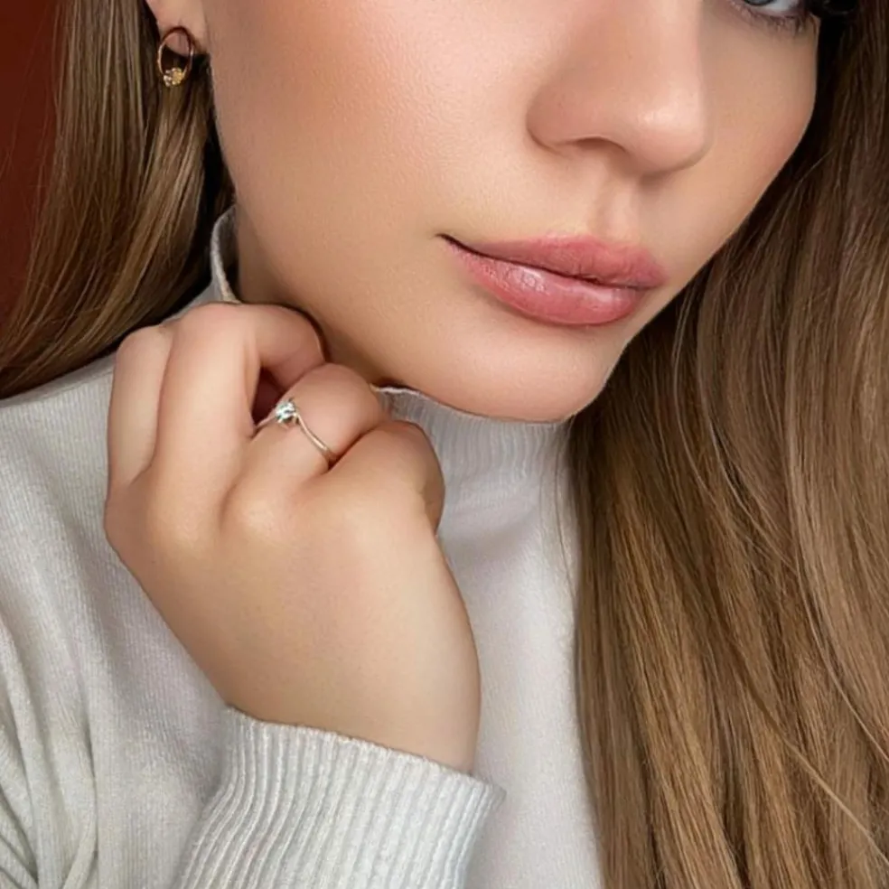 Solitaire Or Blanc 18k & Diamant
