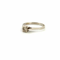 Solitaire Or Blanc 18k & Diamant