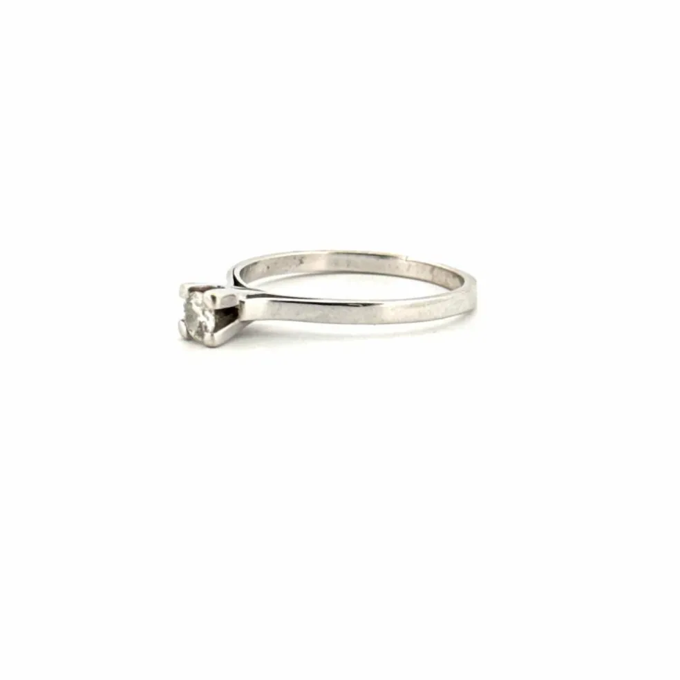 Solitaire Or Blanc 18k & Diamant