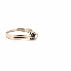 Solitaire Or Blanc 14k & Diamant