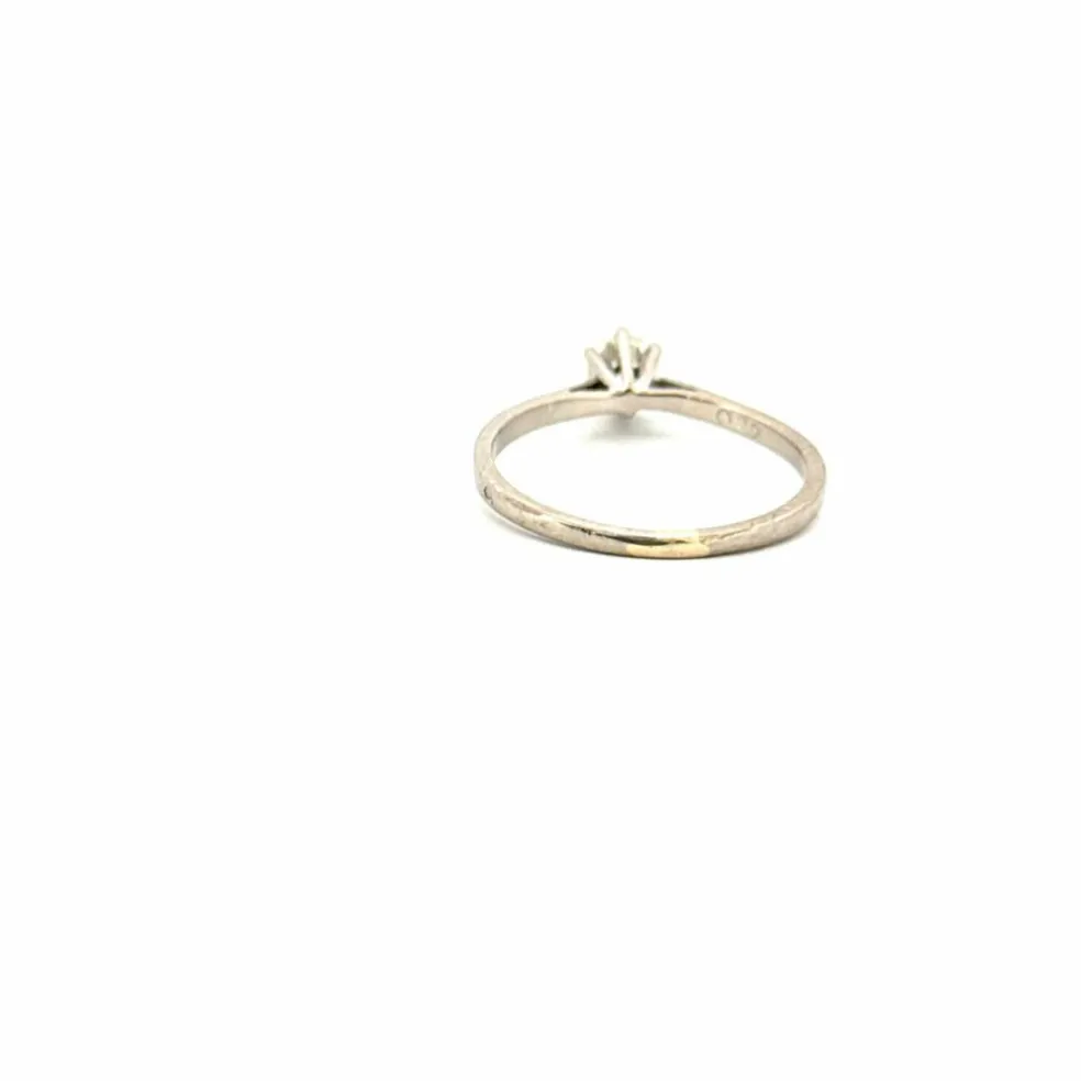 Solitaire Or Blanc 18k & Diamant