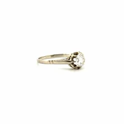 Solitaire Or Blanc 18k & Diamant