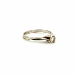 Solitaire Or Blanc 18k & Diamant