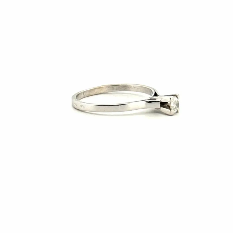 Solitaire Or Blanc 18k & Diamant