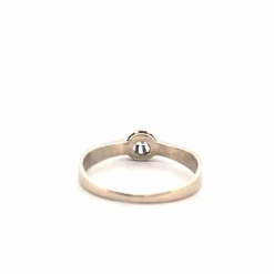 Solitaire Or Blanc 14k & Diamant