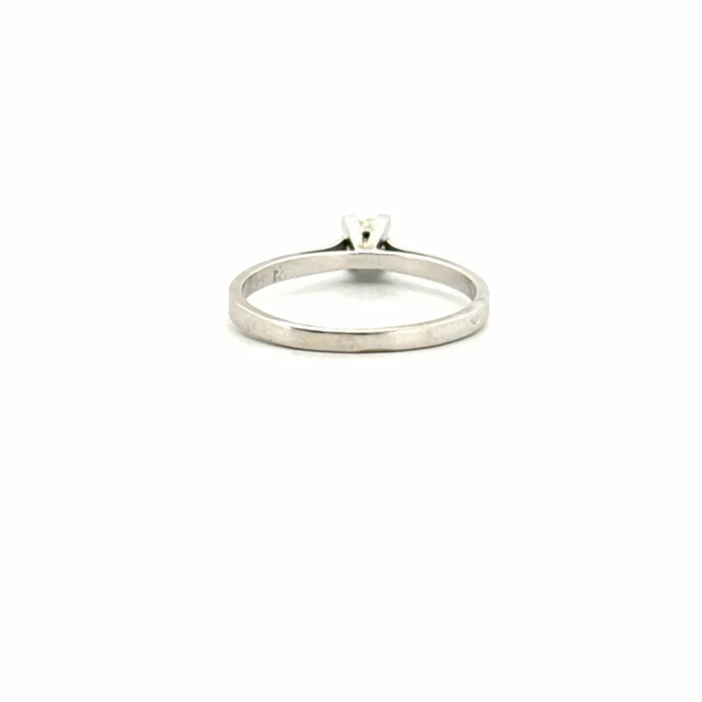Solitaire Or Blanc 18k & Diamant