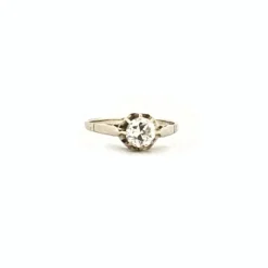 Solitaire Or Blanc 18k & Diamant