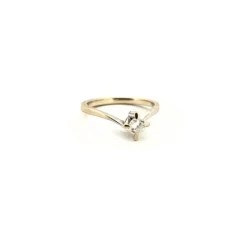 Solitaire Or Blanc 18k & Diamant