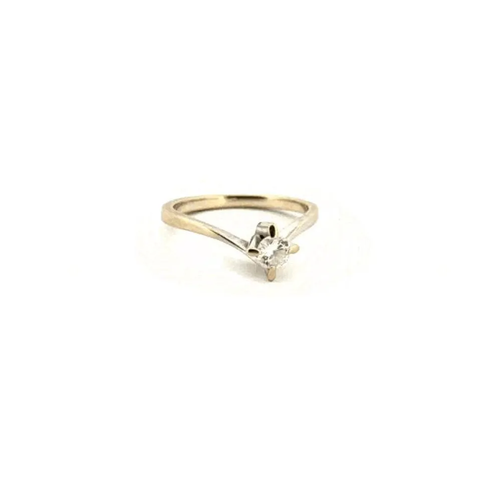 Solitaire Or Blanc 18k & Diamant