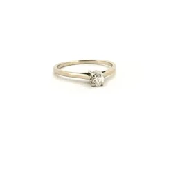 Solitaire Or Blanc 18k & Diamant