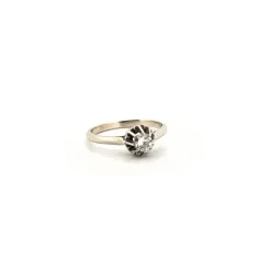Solitaire Or Blanc 18k & Diamant