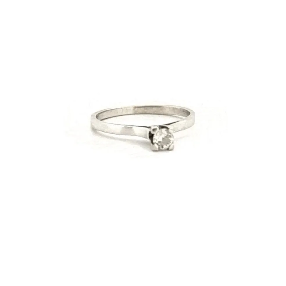 Solitaire Or Blanc 18k & Diamant