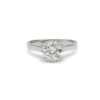 Solitaire or blanc platine - 1,21 carat