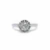 Solitaire or blanc platine et diamant