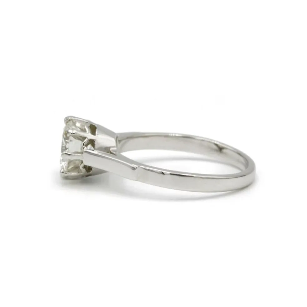Solitaire or blanc platine - 1,21 carat