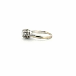 Solitaire or blanc platine diamant