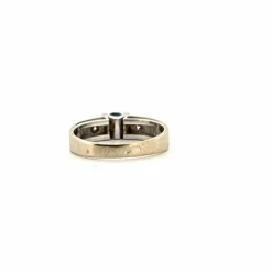 Solitaire Or Blanc Saphir Diamants
