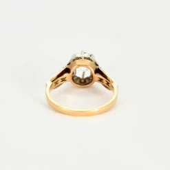 Solitaire or deux tons et diamants