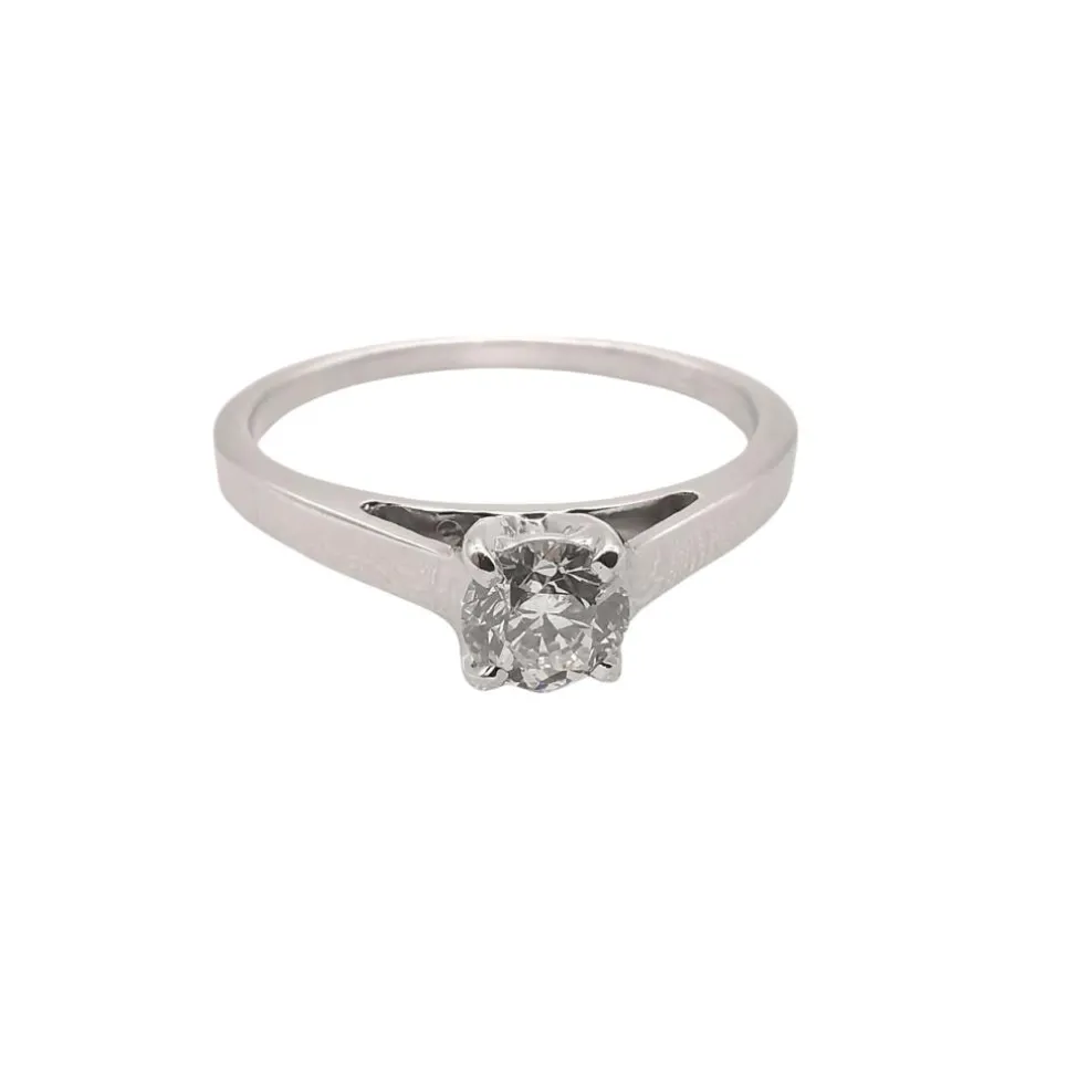 Solitaire or et diamant 0.40 ct