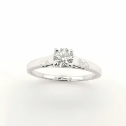Solitaire or et diamant 0.40 ct