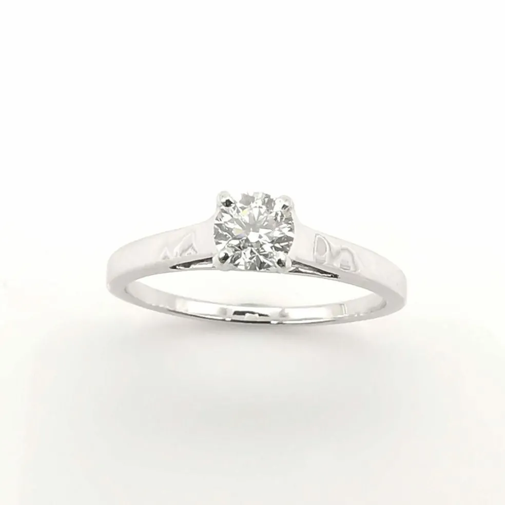 Solitaire or et diamant 0.40 ct