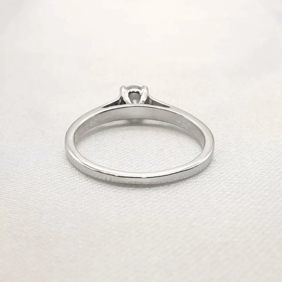 Solitaire or et diamant 0.40 ct