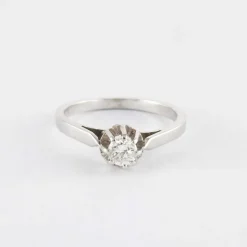 Solitaire Or Gris, diamant