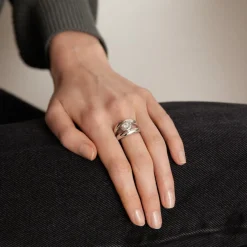 Solitaire or gris, diamants
