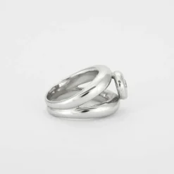 Solitaire or gris, diamants