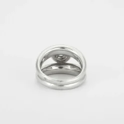 Solitaire or gris, diamants