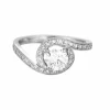 Solitaire or gris et diamants