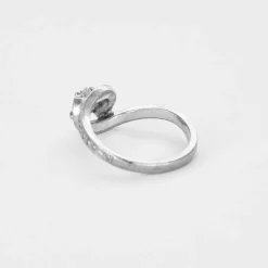Solitaire or gris et diamants