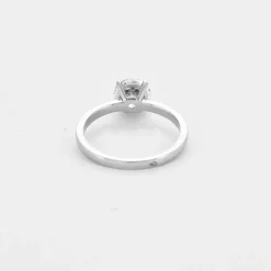 Solitaire or gris et diamant 1.10ct, F, VVS2