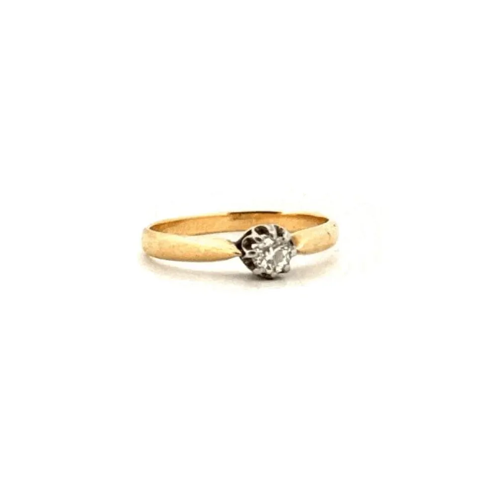 Solitaire Or Jaune & Diamant