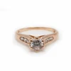 Solitaire or jaune diamants