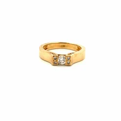 Solitaire Or Jaune Diamants