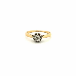 Solitaire Or Jaune diamant