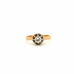 Solitaire or jaune diamant