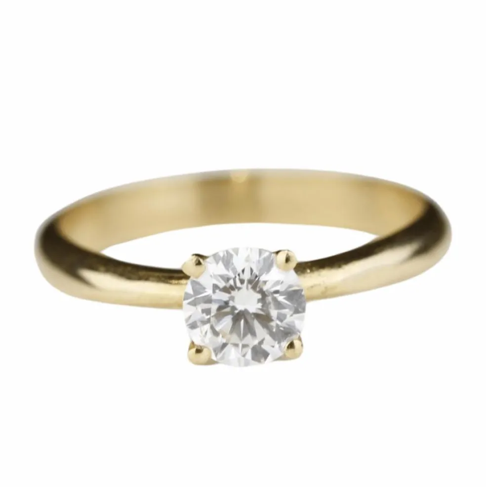 Solitaire Or jaune Diamant