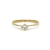 Solitaire or jaune diamant