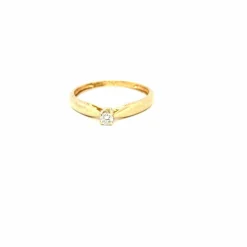 Solitaire Or Jaune Diamant