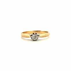 Solitaire Or Jaune Diamant