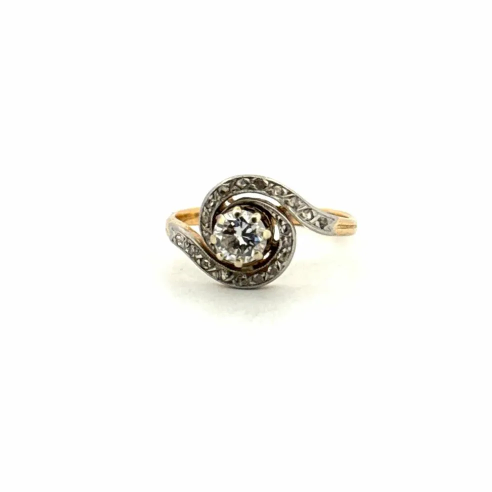 Solitaire or Jaune diamants