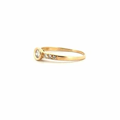 Solitaire Or Jaune Diamants