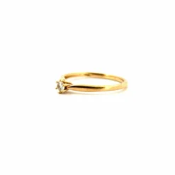 Solitaire Or Jaune Diamant