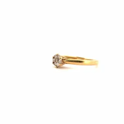 Solitaire Or Jaune Diamants