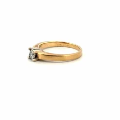 Solitaire or jaune diamant