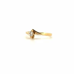 Solitaire or jaune diamant